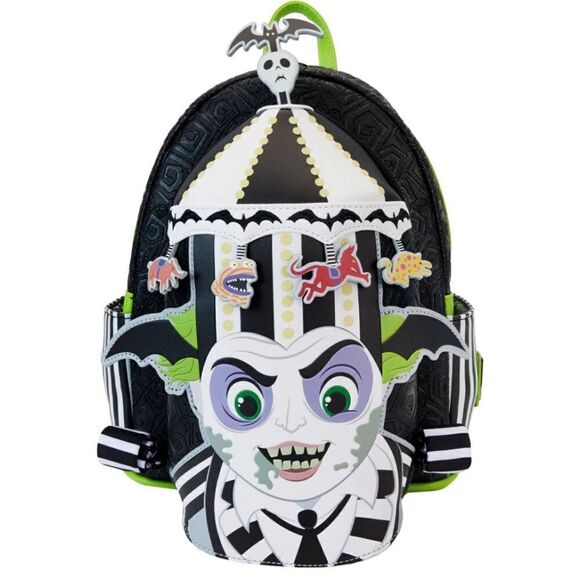 Loungefly Beetlejuice Carousel Hat Light Up Cosplay Mini Backpack - Picture 1 of 6